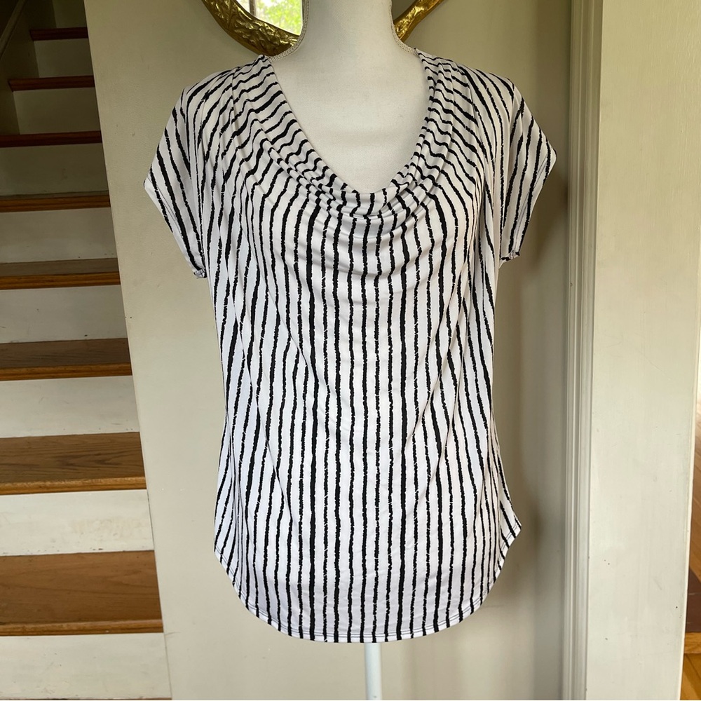 Milano Cap Sleeve Cowl Neck Top